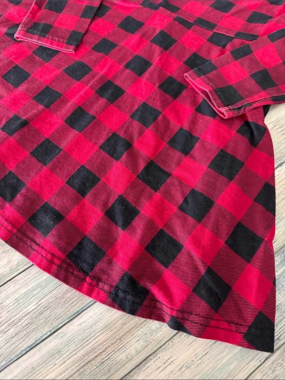 The Children's Place Red and Black Buffalo Plaid Long Sleeve Dress (Sz: 5/6) - Picture 3 of 9